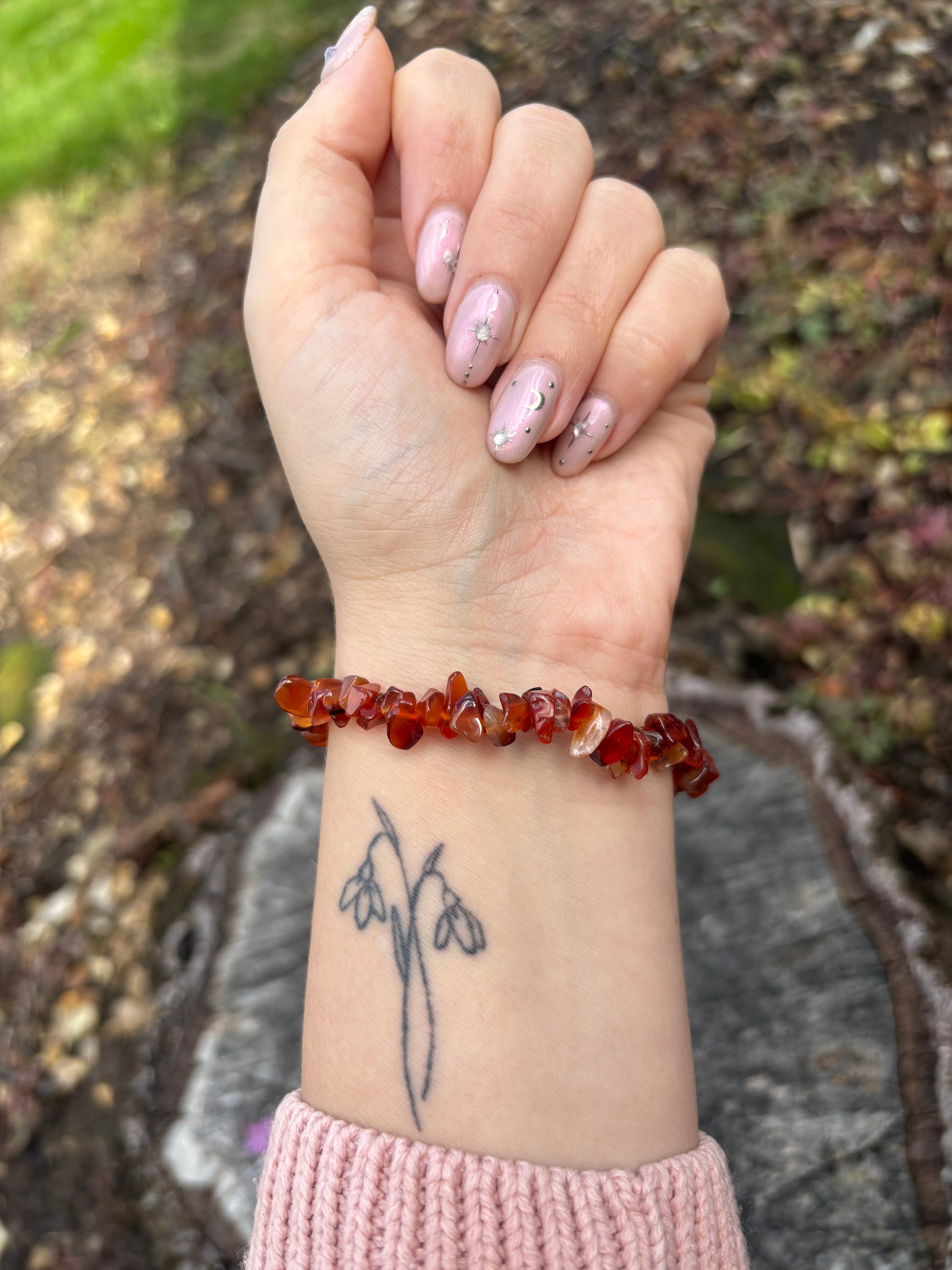 Bold Carnelian crystal bracelet infused with intention. A wearable ritual for courage, confidence, motivation, and creative energy.